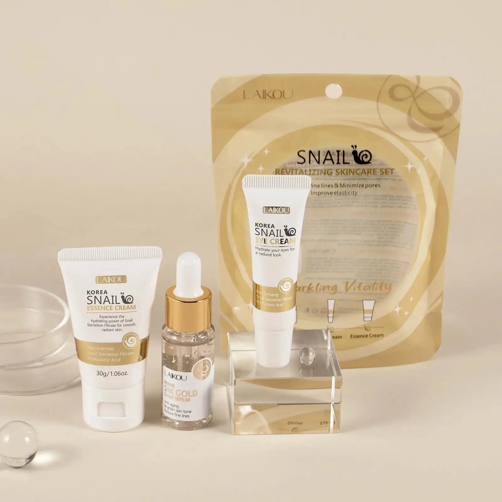 24K Gold Snail Repair Serum Ey - огляд і ціна Luxury Natural Skincare